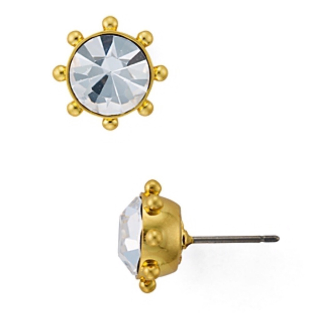 KATE SPADE • Flying Colors Crystal Bezel Earrings - Picture 2 of 4
